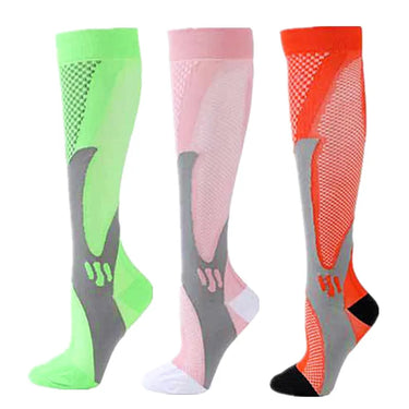 Running Chaussettes de Compression - couleur verte, rose et rouge - cocoonease